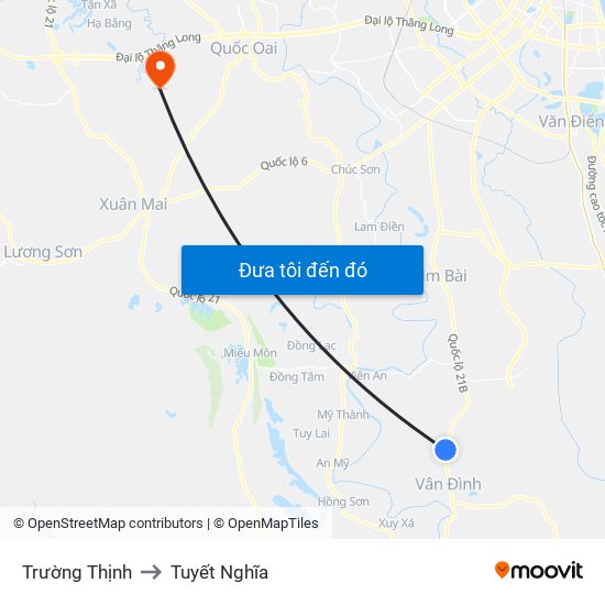 Trường Thịnh to Tuyết Nghĩa map