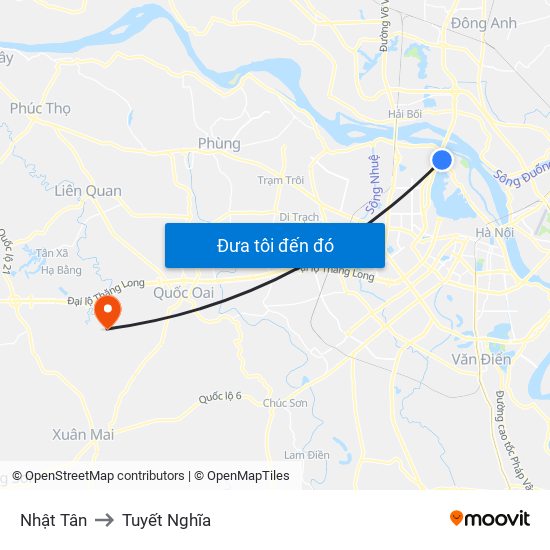 Nhật Tân to Tuyết Nghĩa map