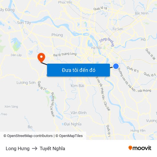 Long Hưng to Tuyết Nghĩa map