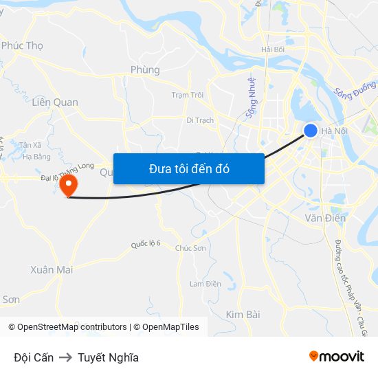 Đội Cấn to Tuyết Nghĩa map