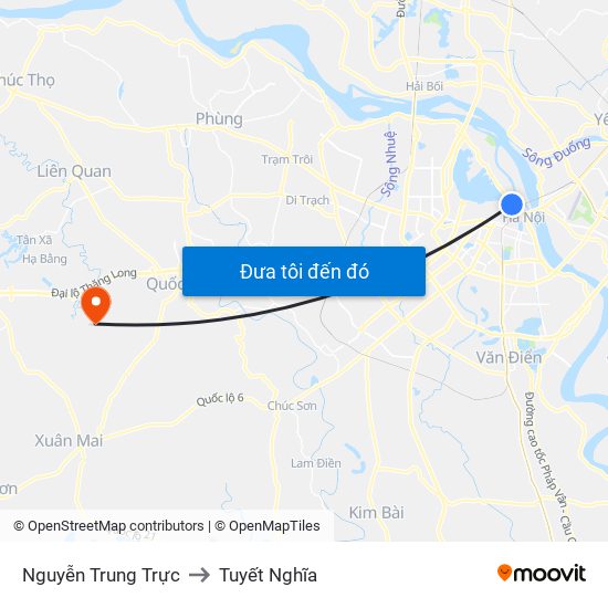 Nguyễn Trung Trực to Tuyết Nghĩa map