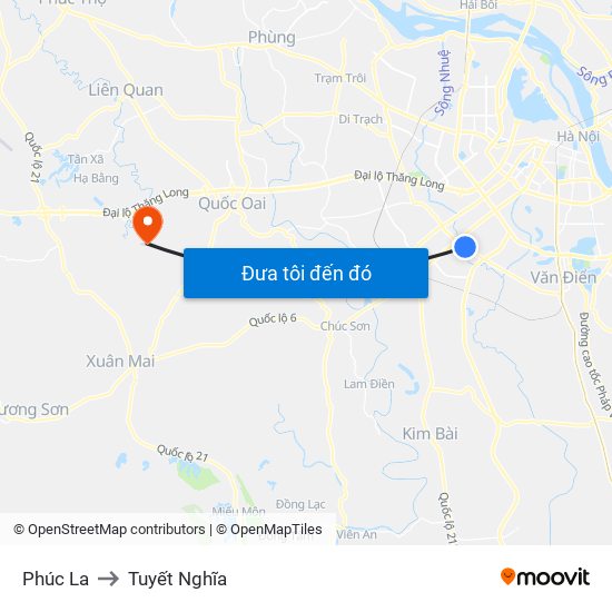 Phúc La to Tuyết Nghĩa map