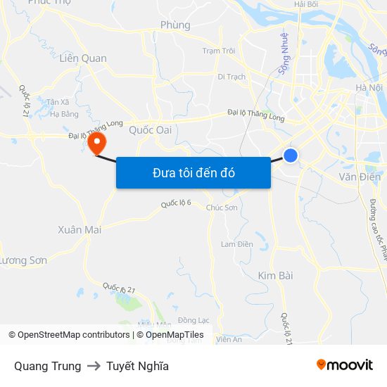 Quang Trung to Tuyết Nghĩa map