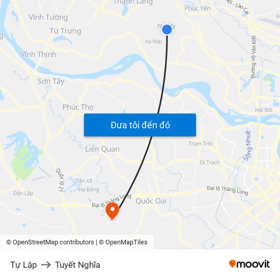 Tự Lập to Tuyết Nghĩa map