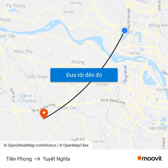 Tiền Phong to Tuyết Nghĩa map