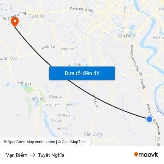 Vạn Điểm to Tuyết Nghĩa map