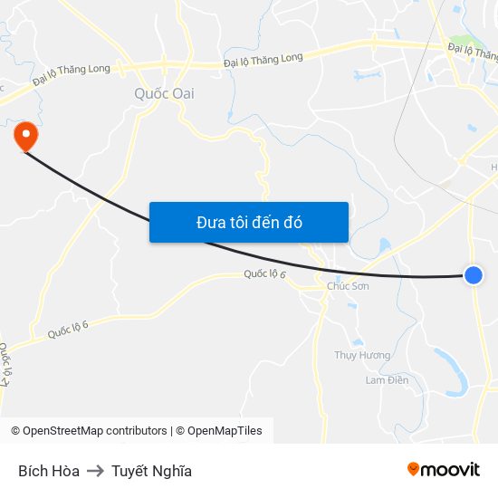 Bích Hòa to Tuyết Nghĩa map