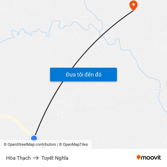 Hòa Thạch to Tuyết Nghĩa map