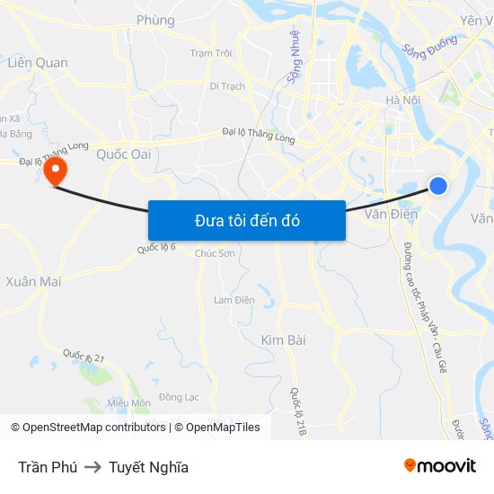 Trần Phú to Tuyết Nghĩa map