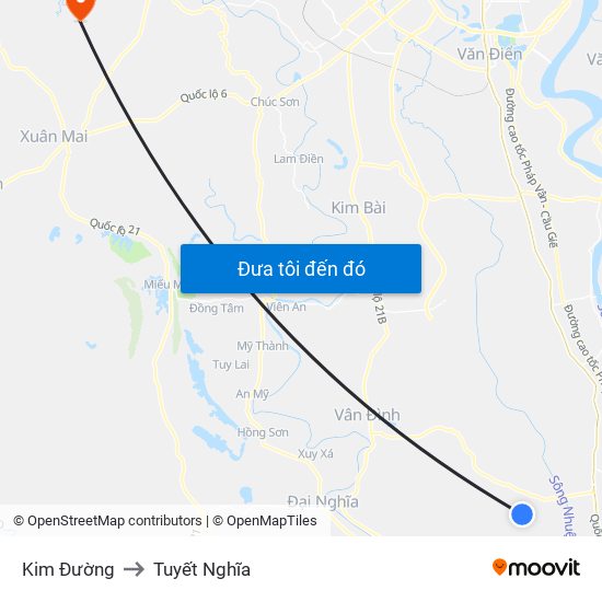 Kim Đường to Tuyết Nghĩa map