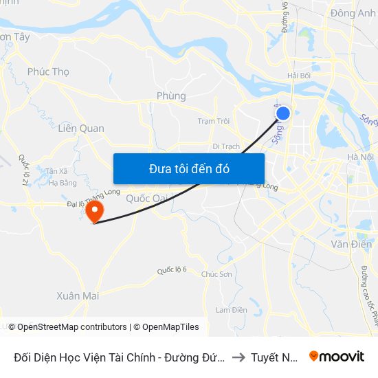 Đối Diện Học Viện Tài Chính - Đường Đức Thắng to Tuyết Nghĩa map