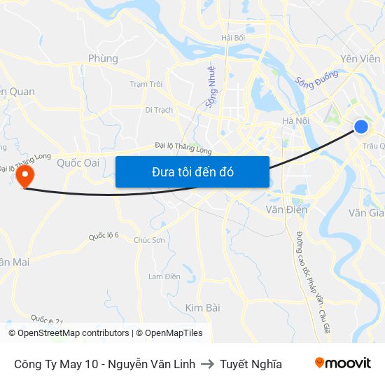 Công Ty May 10 - Nguyễn Văn Linh to Tuyết Nghĩa map