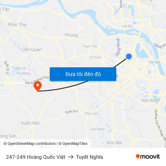 247-249 Hoàng Quốc Việt to Tuyết Nghĩa map