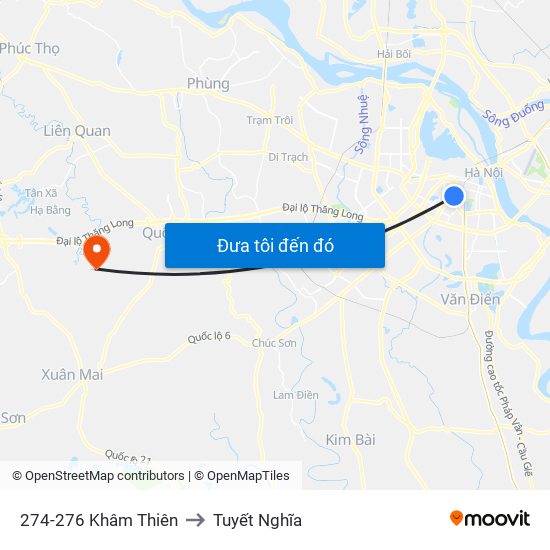 274-276 Khâm Thiên to Tuyết Nghĩa map