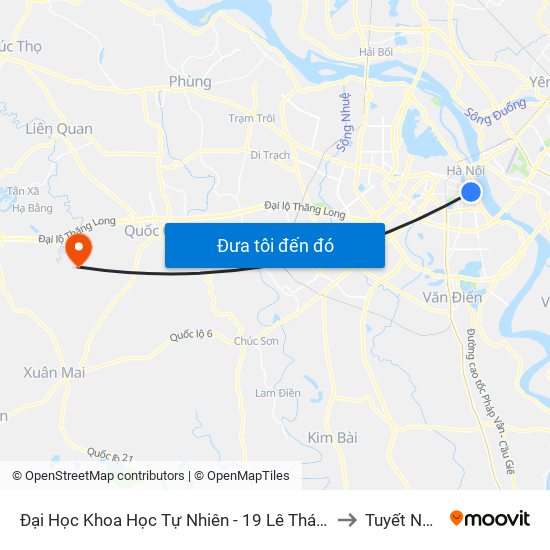 Đại Học Khoa Học Tự Nhiên - 19 Lê Thánh Tông to Tuyết Nghĩa map