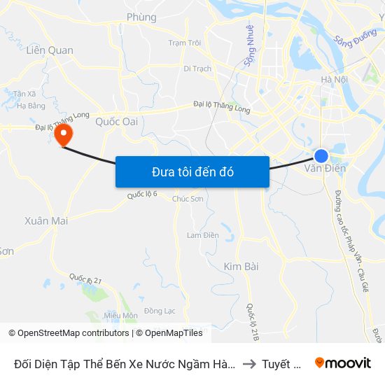 Đối Diện Tập Thể Bến Xe Nước Ngầm Hà Nội - Ngọc Hồi to Tuyết Nghĩa map