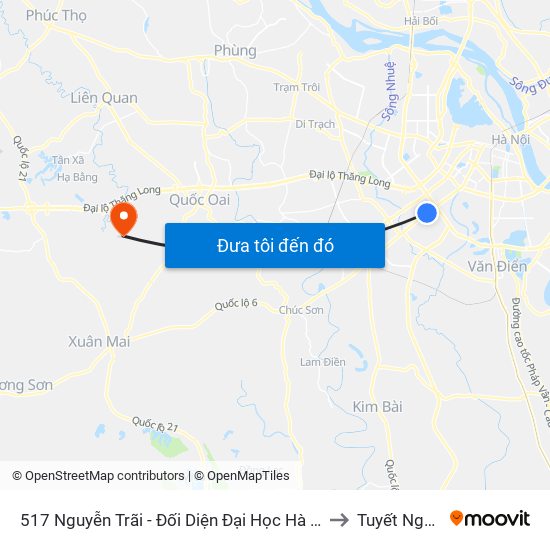 517 Nguyễn Trãi - Đối Diện Đại Học Hà Nội to Tuyết Nghĩa map