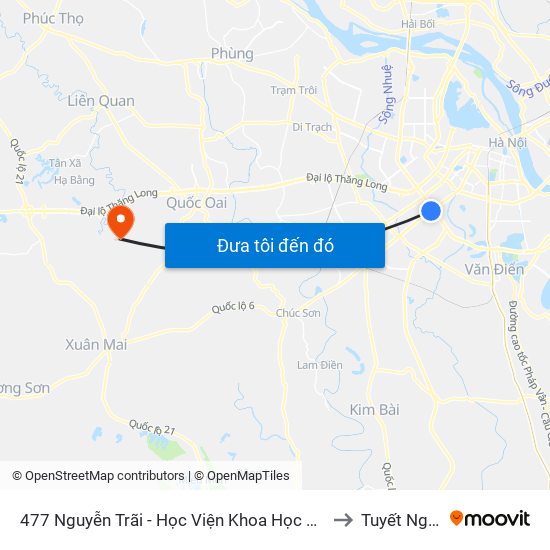 477 Nguyễn Trãi - Học Viện Khoa Học Xã Hội to Tuyết Nghĩa map