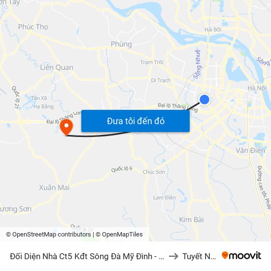 Đối Diện Nhà Ct5 Kđt Sông Đà Mỹ Đình - Phạm Hùng to Tuyết Nghĩa map