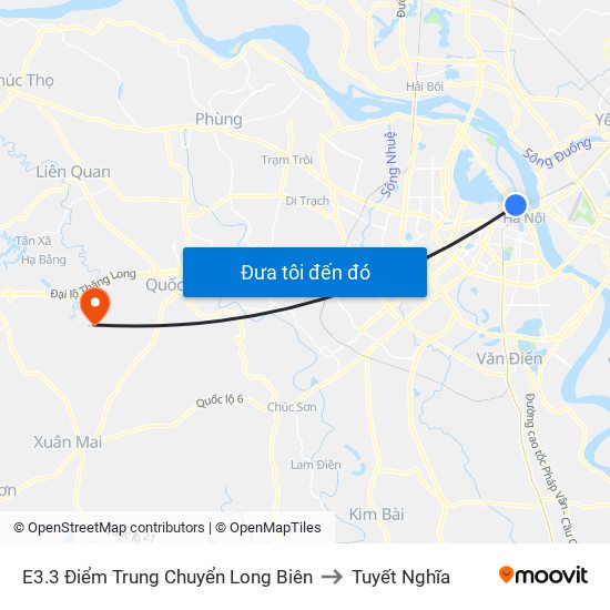 E3.3 Điểm Trung Chuyển Long Biên to Tuyết Nghĩa map