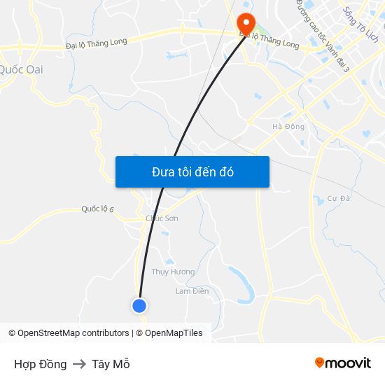 Hợp Đồng to Tây Mỗ map