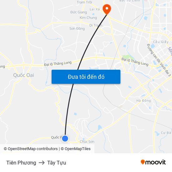 Tiên Phương to Tây Tựu map