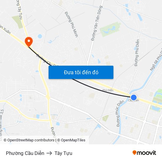 Phường Cầu Diễn to Tây Tựu map