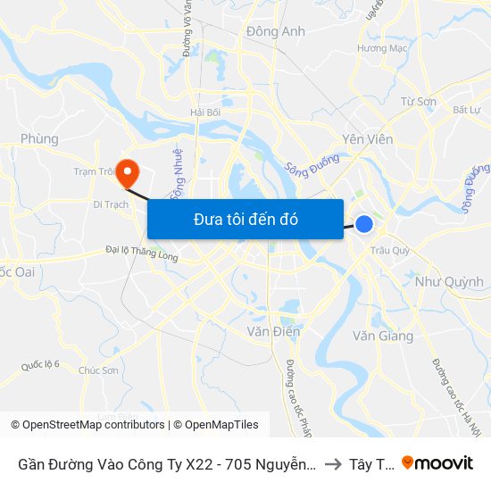 Gần Đường Vào Công Ty X22 - 705 Nguyễn Văn Linh to Tây Tựu map