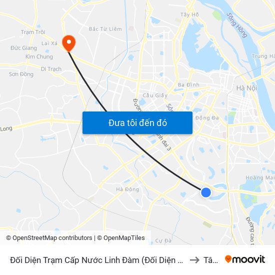 Đối Diện Trạm Cấp Nước Linh Đàm (Đối Diện Chung Cư Hh1c) - Nguyễn Hữu Thọ to Tây Tựu map