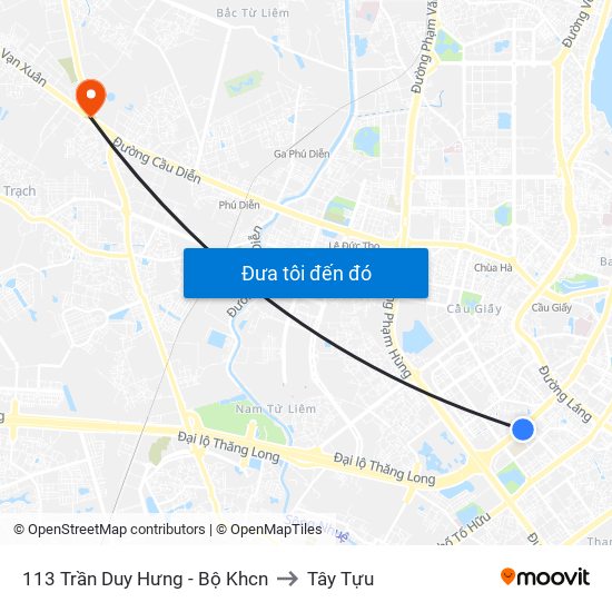 113 Trần Duy Hưng - Bộ Khcn to Tây Tựu map