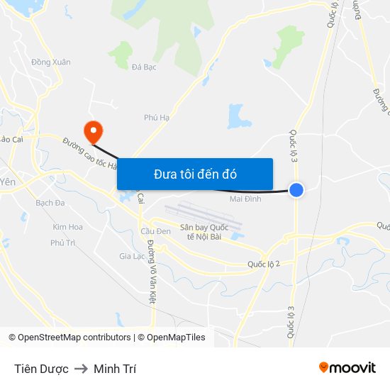 Tiên Dược to Minh Trí map