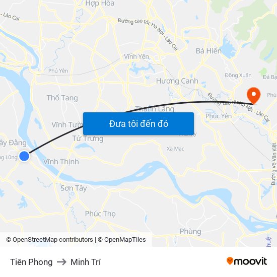 Tiên Phong to Minh Trí map