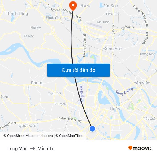 Trung Văn to Minh Trí map