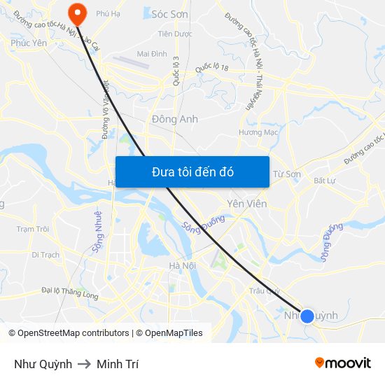 Như Quỳnh to Minh Trí map