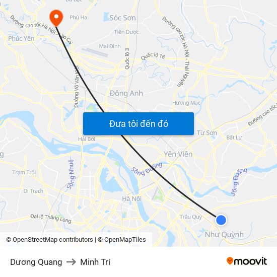 Dương Quang to Minh Trí map