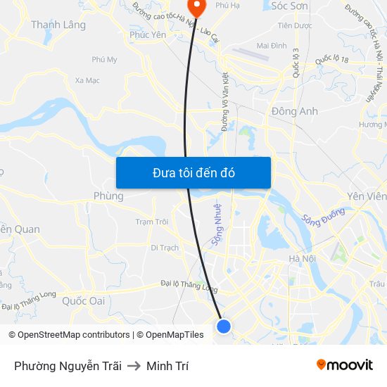Phường Nguyễn Trãi to Minh Trí map