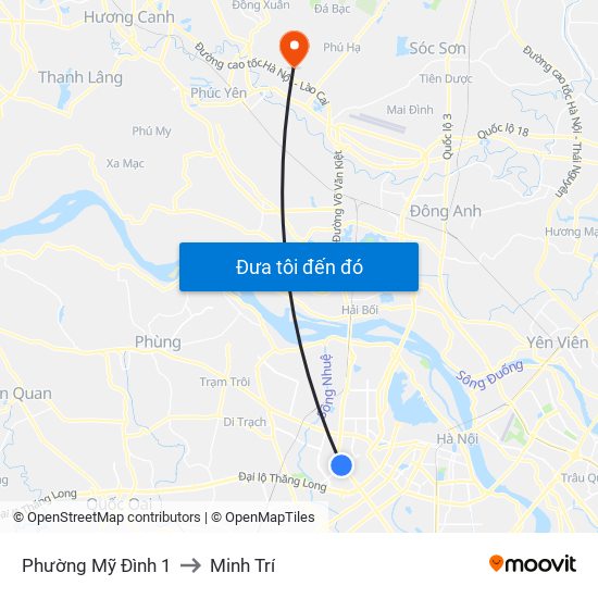 Phường Mỹ Đình 1 to Minh Trí map