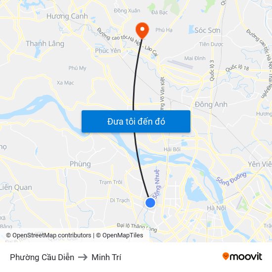 Phường Cầu Diễn to Minh Trí map