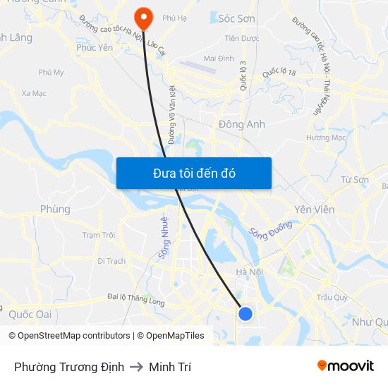 Phường Trương Định to Minh Trí map