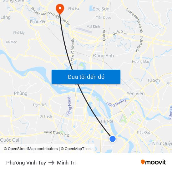Phường Vĩnh Tuy to Minh Trí map