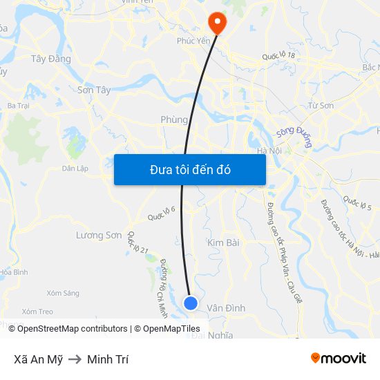 Xã An Mỹ to Minh Trí map