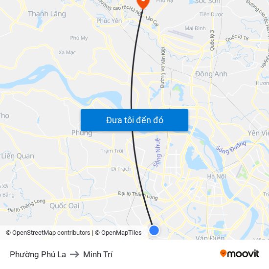 Phường Phú La to Minh Trí map