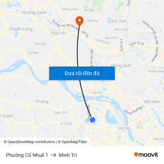 Phường Cổ Nhuế 1 to Minh Trí map