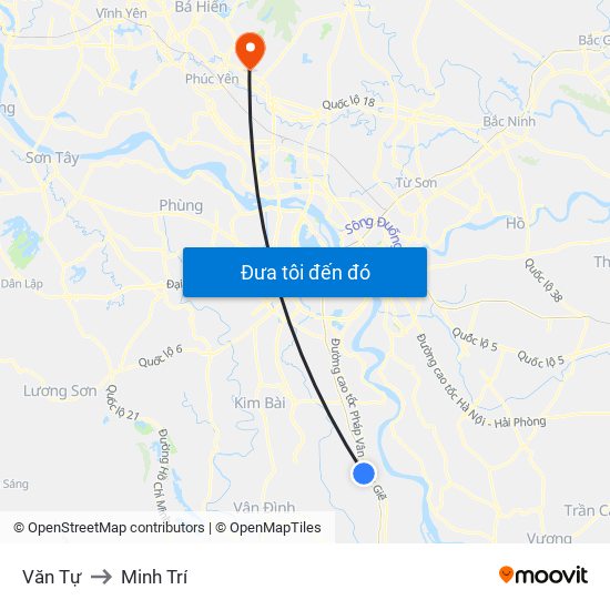 Văn Tự to Minh Trí map