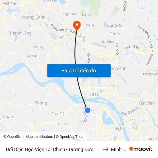 Đối Diện Học Viện Tài Chính - Đường Đức Thắng to Minh Trí map