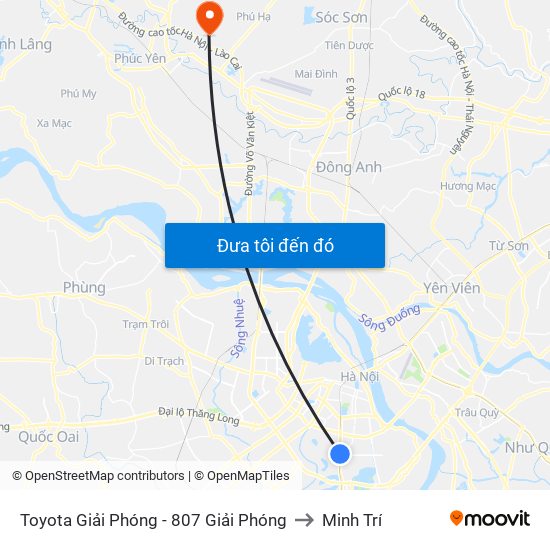 Toyota Giải Phóng - 807 Giải Phóng to Minh Trí map