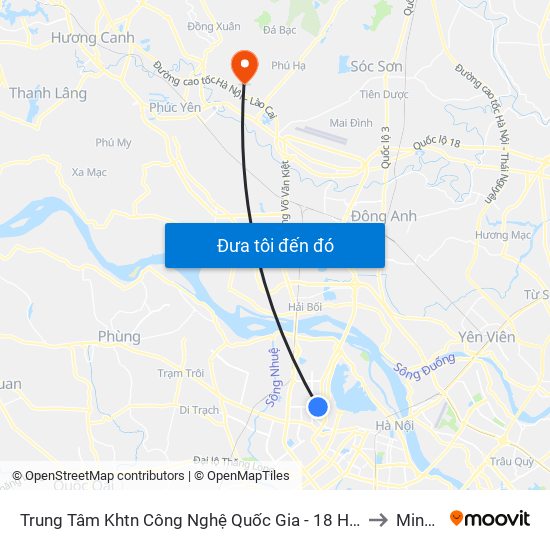 Trung Tâm Khtn Công Nghệ Quốc Gia - 18 Hoàng Quốc Việt to Minh Trí map