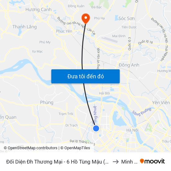 Đối Diện Đh Thương Mại - 6 Hồ Tùng Mậu (Cột Sau) to Minh Trí map