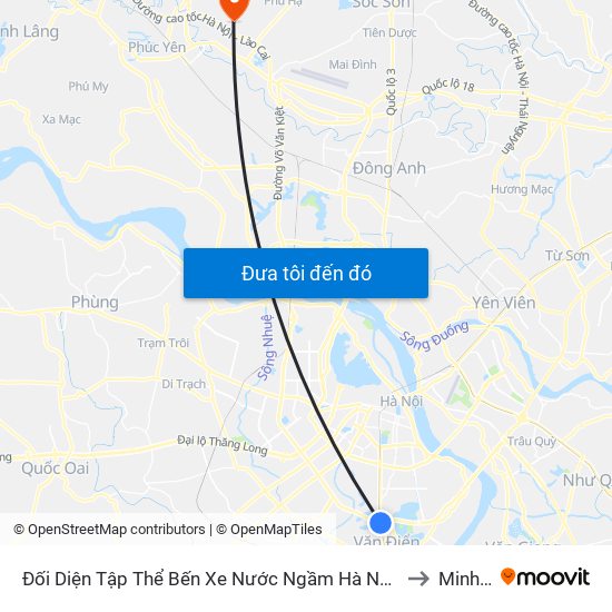 Đối Diện Tập Thể Bến Xe Nước Ngầm Hà Nội - Ngọc Hồi to Minh Trí map