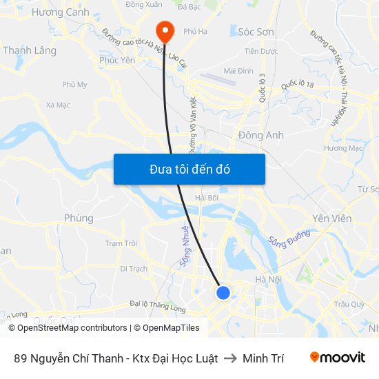 89 Nguyễn Chí Thanh - Ktx Đại Học Luật to Minh Trí map
